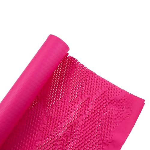 QXYOGO Wabenpapier Verpackungspapier 1 Rolle Mesh-Waben-Kunstpapier – weiß/schwarz/rosa/grün, dehnbares Gitterpapier for Blumenverpackungen, Kunstverpackungen for Blumenläden(Magenta) von QXYOGO