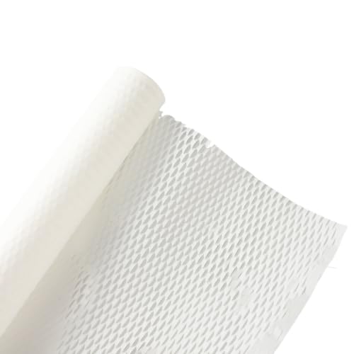 QXYOGO Wabenpapier Verpackungspapier 1 Rolle Mesh-Waben-Kunstpapier – weiß/schwarz/rosa/grün, dehnbares Gitterpapier for Blumenverpackungen, Kunstverpackungen for Blumenläden(White) von QXYOGO