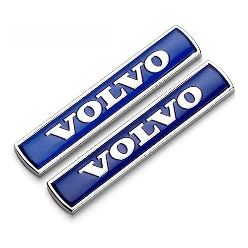 QYCJKL 2 Stück Auto Emblem Aufkleber für Volvo S80 2016-2021, Abzeichen Buchstaben Emblem-Aufkleber Sticker Frontgrill Karosserie Kofferraum Abzeichen Dekoration Aufkleber,A Blue von QYCJKL