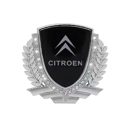 QYCJKL Auto Emblem Aufkleber für Citroen C4 Cactus, Abzeichen Buchstaben Emblem-Aufkleber Sticker Frontgrill Karosserie Kofferraum Abzeichen Dekoration Aufkleber,D von QYCJKL