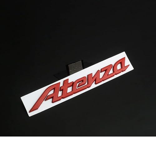 QYCJKL Auto Emblem Aufkleber für Mazda Atenza, Abzeichen Buchstaben Emblem-Aufkleber Sticker Frontgrill Karosserie Kofferraum Abzeichen Dekoration Aufkleber,A Red von QYCJKL