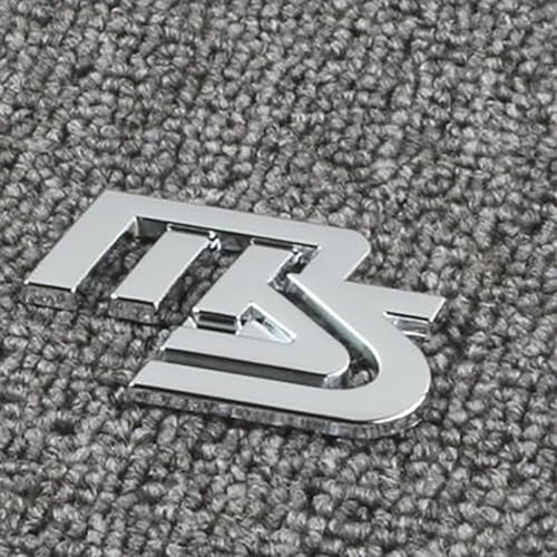 QYCJKL Auto Emblem Aufkleber für Mazda Atez Axela CX-4 CX-5 MS, Abzeichen Buchstaben Emblem-Aufkleber Sticker Frontgrill Karosserie Kofferraum Abzeichen Dekoration Aufkleber,B Silver von QYCJKL