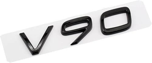 QYCJKL Auto Emblem Aufkleber für Volvo V30 V40 V50 V60 V90, Abzeichen Buchstaben Emblem-Aufkleber Sticker Frontgrill Karosserie Kofferraum Abzeichen Dekoration Aufkleber,B Black-3 von QYCJKL