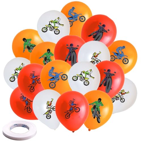 Motocross ballon,Geburtstag Rennballon,Motocross Geburtstag,Rennauto Motorrad Luftballons Rennauto Geburtstag Deko,18 PCS Motorrad Geburtstag Junge Dekoration Renn-Auto Luftballon Set von QYEHF