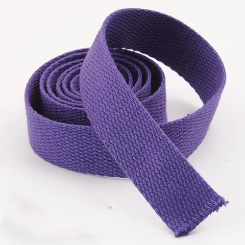 Gurtband 5 Meter 25 mm Canvas-Band, Gürteltasche, Gurtband, Nylon-Gurtband, Rucksack-Umreifung, Nähen, Tasche, Gürtel, Zubehör(Purple) von QYGCYOO