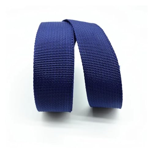 Gurtband 5 Yards 30 mm Canvas-Band, Gürteltaschen-Gurtband, Nylon-Gurtband, Haustier-Gurtband, Rucksack-Umreifung, Nähen, Tasche, Gürtel, Zubehör(Blue) von QYGCYOO