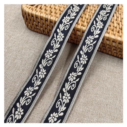 Gurtband 5Yards 25-35MM Schöne Glänzende Kleine Blume Bestickt Jacquard Band Gurtband Spitze for DIY Haar Ornamente Haustier halsband Zubehör(11 25MM) von QYGCYOO