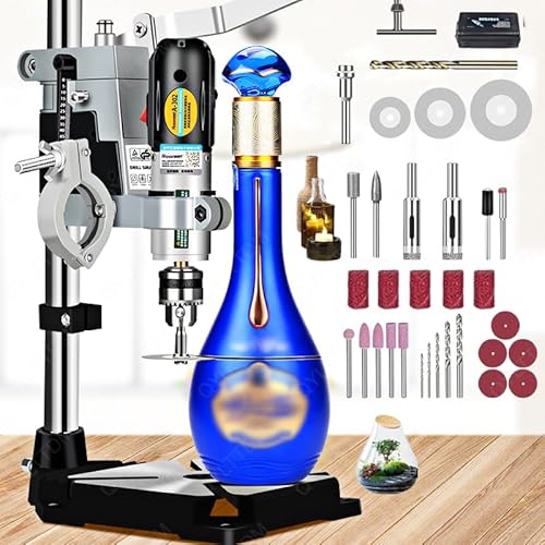 Electric Glass Bottle Cutting Machine, Adjustable Speed 5-8000 rpm, Cutting Tool, 75 W DIY Glass Cutter, Pack of 36 Accessories, Cutter Glass Cutter Cutting Tool, for Wine Bottles, Sea Glass, Crafts von QYLTTDM