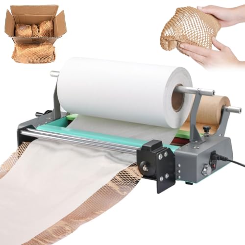 QYLTTDM Packpapierrollenspender, 8 M/Min Elektrische Wabenpapier-Streckmaschine, Mit 2 Betriebsarten, 250 W Automatische Wabenpapier-Verpackungsmaschine, Zum Bewegen Von Versandverpackungen von QYLTTDM