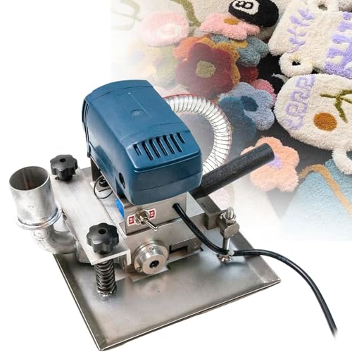 Flachschermaschine for Teppiche, 500 W, professioneller Trimmer for handgefertigte Teppiche mit 3-Zoll-Klinge, Klingen mit einstellbarer Tiefe, 15.000 U/min, for die Teppichherstellung und das Tufting von QYOEGSQ