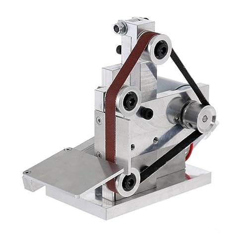 Elektrischer Schleifer Mini-Elektro-Bandschleifer, multifunktionaler Schleifer, Bandschleifer, DIY-Polieren, Schleifmaschine, 7 Gänge, Kantenschärfer, Schneider Hohe Geschwindigkeit, leiser(2 batterie von QZCX