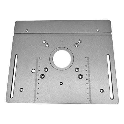 Holzbearbeitungs -Protraktor Multifunktionale Aluminium-Fräsertisch-Einsatzplatte Holzbearbeitung Elektro-Holzfräser-Flip-Platte for Werkbänke Fräserplatte Stabil und bequem(Set C) von QZCX