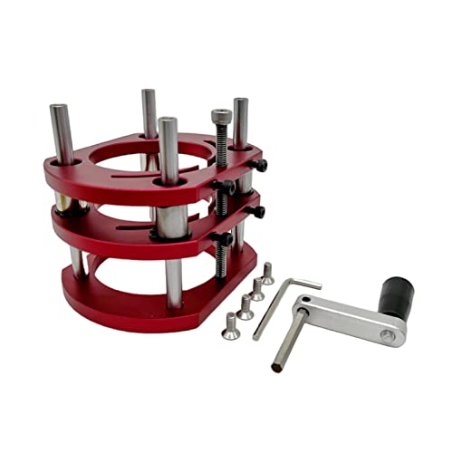 Holzbearbeitungs -Protraktor Router Lift Kit mit Aluminium-Fräserplatte for Motoren mit 65 mm Durchmesser, Holzbearbeitungs-Fräsertisch, Werkbank, Trimmer, Graviermaschine Stabil und bequem(Set A) von QZCX