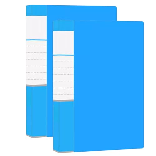 Display-Ordner, 2er-Pack Präsentationsmappen, 60 Hüllen, A4-Anzeigebuchdokumente, transparente Ordner mit transparenten Taschen, Präsentationsmappe(Blue) von QZLNONTK