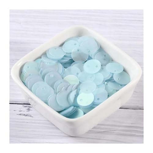 Pailletten, Bastelpailletten, Eo-Friendly 250 Stück/Lot, 10 mm, mattes PET, lose Pailletten, flache Artesanatos-Ergebnisse, Nähen, Hochzeit, Basteln, Kleidungsstück(Matt AB Sky Blue) von QZLNONTK