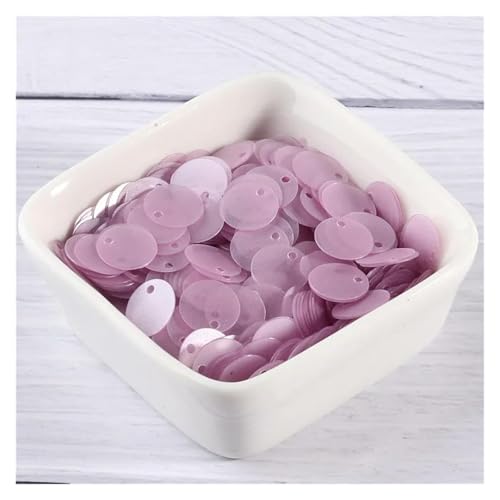 Pailletten, Bastelpailletten, Eo-Friendly 250 Stück/Lot, 10 mm, mattes PET, lose Pailletten, flache Artesanatos-Ergebnisse, Nähen, Hochzeit, Basteln, Kleidungsstück(Matte Light Purple) von QZLNONTK