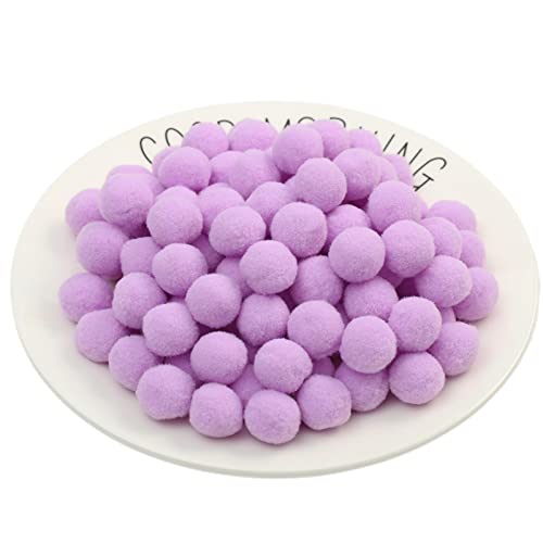 Pom Poms,Mini Pom Poms, 15 mm Flauschiger Baumwollball, Regenbogen-Ball, Ostern, festlicher Pom Pom, flauschiger Mini-Pom Pom Ball zur Schmuckherstellung, Kleidungsapplikationen(11 Light Purple,1000 P von QZLNONTK