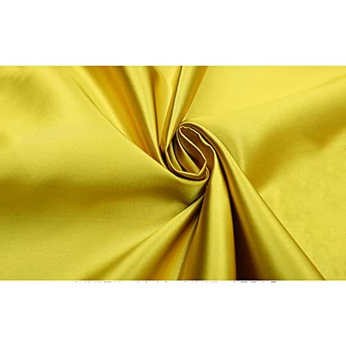 QZLNONTK Hochdichter Nylon-Satinstoff for Kartonfutter, Heimdekoration, Schneiderei, Vorhänge und Hochzeiten.(Golden Yellow) von QZLNONTK