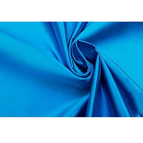 QZLNONTK Hochdichter Nylon-Satinstoff for Kartonfutter, Heimdekoration, Schneiderei, Vorhänge und Hochzeiten.(Lake Blue) von QZLNONTK