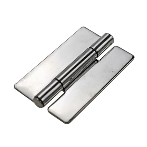 QZROPXOH 304 Edelstahl Scharnier 2-Zoll Lochlose Schweißen 50 * 32 Scharnier Industrielle Ausrüstung Schrank(304Stainless Steel) von QZROPXOH