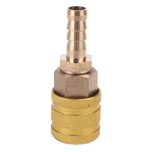 QZROPXOH 8mm Auto Reifen Ventil Klemme Düse Solide Messing Air Chuck Inflator Schnell Anschluss Inflation Pumpe Adapter Reifen Zubehör(1pc 8mm Brass) von QZROPXOH