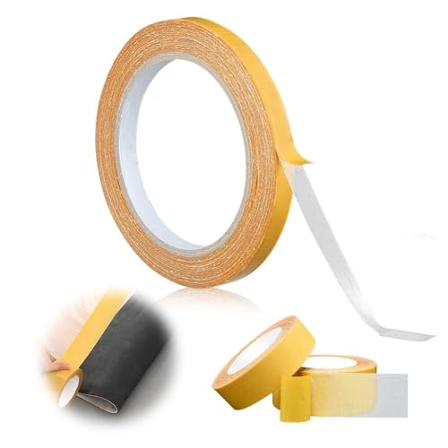 Qaestuan Doppelseitiges Klebeband, Strong Adhesive Double Sided Gauze Fiber Mesh Tape, 2cm x 20m Multifunktionales Doppelseitiges Klebeband, Einfach zu Schneiden und zu Entfernen, für Zuhause Büro von Qaestuan