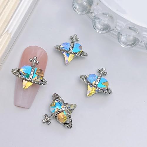 10pcs 3D Legierungsnägelkunsthandwerksstrasssteine ​​Charm Gemischte Glänzende Nagelkristall Edelscheine Anhänger Maniküre Nagelschmuck Diamanten Diamanten von Qaonsciug