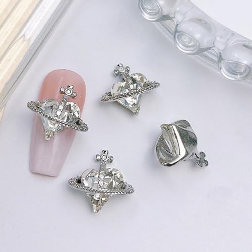 10pcs 3D Legierungsnägelkunsthandwerksstrasssteine ​​Charm Gemischte Glänzende Nagelkristall Edelscheine Anhänger Maniküre Nagelschmuck Diamanten Diamanten von Qaonsciug