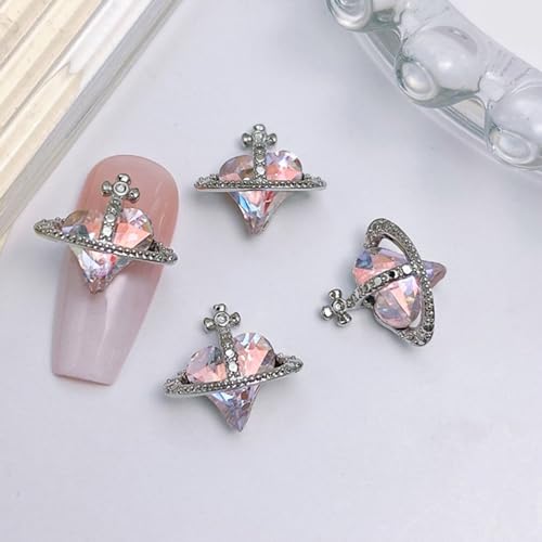 10pcs 3D Legierungsnägelkunsthandwerksstrasssteine ​​Charm Gemischte Glänzende Nagelkristall Edelscheine Anhänger Maniküre Nagelschmuck Diamanten Diamanten von Qaonsciug