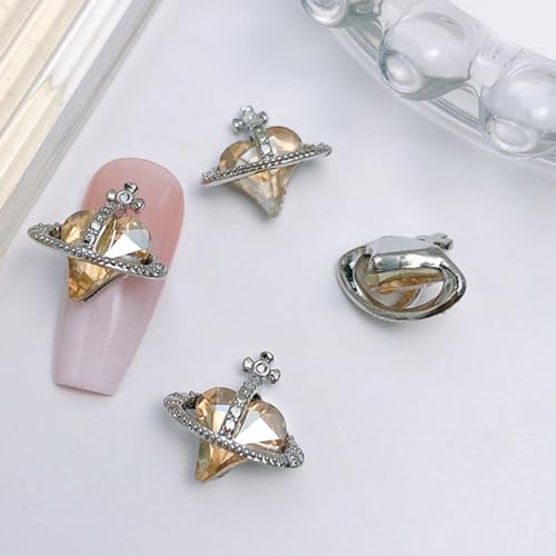 10pcs 3D Legierungsnägelkunsthandwerksstrasssteine ​​Charm Gemischte Glänzende Nagelkristall Edelscheine Anhänger Maniküre Nagelschmuck Diamanten Diamanten von Qaonsciug