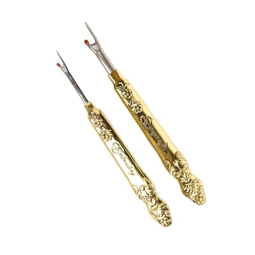Qaonsciug 2vieces Vintage Naht Unpicker Metal Naht Unpicker Ergonomisches Fadenentferner Werkzeug Für Nadelstickstickerei Qaonsciug 2vieces Vintage Naht Unpicker Metal Naht Unpicker Ergonomisches Fadenentferner Werkzeug Für Nadelstickstickerei von Qaonsciug