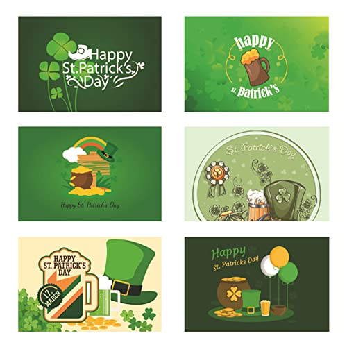 Qaonsciug 30 Stück St. Patrick's Day Karte mit Umschlägen, Grußkarte und Segensnachricht, irische Feste, Geschenkkarte von Qaonsciug