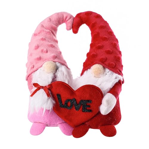 Qaonsciug Valentines Day Gnomes Decor Couple Valentine Plush Scandinavian Tomte For Home Table Decorations Valentine's Gifts von Qaonsciug