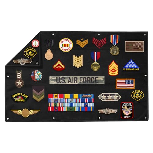 Qavctw Taktischer Patch-Display-Panel-Halter, faltbarer Tafel für Militär, Armee, Kampf, Moral, Uniform, Haken- und Schlaufen-Embleme, Anzeigetafel, keine Patches im Lieferumfang enthalten von Qavctw