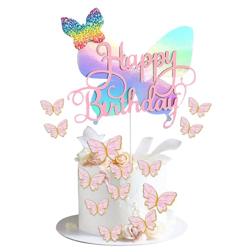 41 x Schmetterlingskuchenaufsätze, glitzernde rosa Schmetterling-Kuchendekorationen, gemischte Größe, Schmetterlinge, Cupcake-Topper für Geburtstagsparty, Mädchen, Frauen 41 x Schmetterlingskuchenaufsätze, glitzernde rosa Schmetterling-Kuchendekorationen, gemischte Größe, Schmetterlinge, Cupcake-Topper für Geburtstagsparty, Mädchen, Frauen von Qaziuy