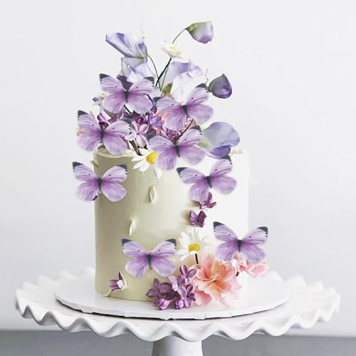 50 Stück Schmetterling-Kuchenaufsätze, violette Schmetterling-Kuchendekorationen, kleine Schmetterlinge, Cupcake-Topper für Hochzeit, Babyparty, Geburtstag, Kuchendekorationen 50 Stück Schmetterling-Kuchenaufsätze, violette Schmetterling-Kuchendekorationen, kleine Schmetterlinge, Cupcake-Topper für Hochzeit, Babyparty, Geburtstag, Kuchendekorationen von Qaziuy
