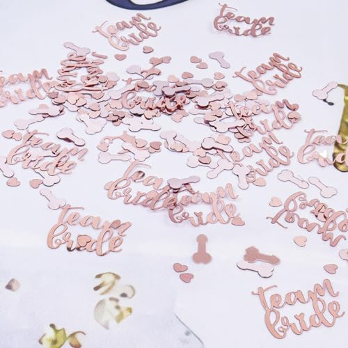 Junggesellinnenabschied Konfetti Roségold Brautparty Konfetti Glitzerndes Papier Konfetti Tischkonfetti Deko JGA Konfetti für Brautparty, JGA, Partytütenfüller von Qaziuy