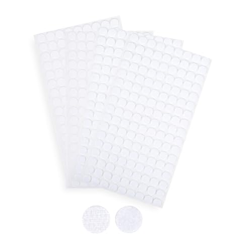 Klettpunkte Selbstklebend 10 mm,306Paar Klett Klebepunkte Klettverschluss Selbstklebend Self Adhesive Klebe Klettpunkte für Papier Metall Kunststoff Glas Leder von Qaziuy