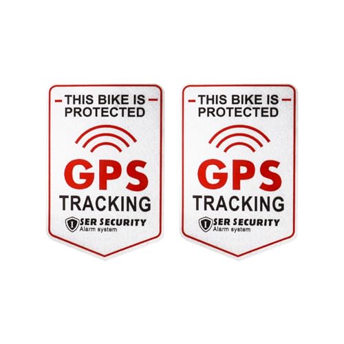 Qaziuy GPS Tracking Aufkleber,GPS Tracking Alarm Sticker mit Schutzlaminat Selbstklebende GPS Aufkleber Weiß für Fahrrad, Motorrad und Auto - Diebstahlschutz von Qaziuy