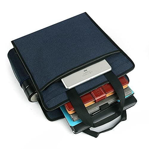 Tragbare A4 Dokumententasche Wasserdichte Oxford Aktentasche Reißverschluss Laptoptasche Business Aktenmappe mit Griffen Aktenordner Organizer Tasche Geschäftsmappe Handtasche für Buch Quittungen von Qchomee