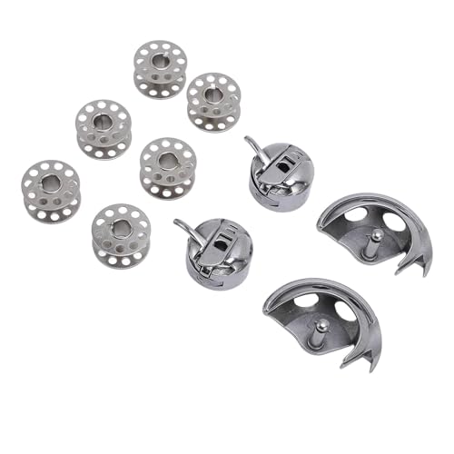 10pcs Spulen -Hülle -Haken Kit, Edelstahl Haushalt Haushaltsnähte Maschine Spulen Ersatzteile für Handherstellung von Kleidung Geeignet von Qcwwy