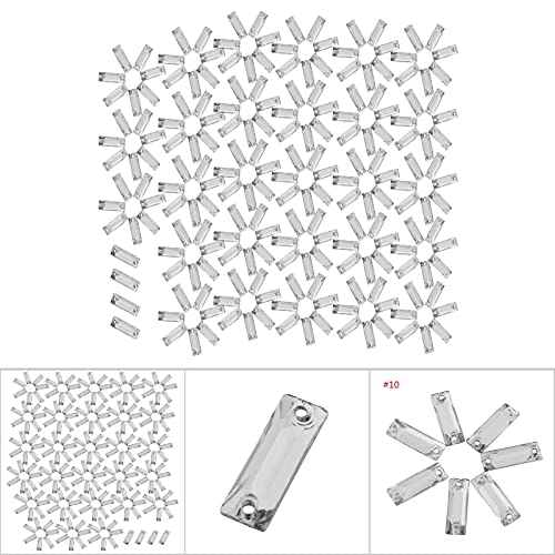 Glänzender Kristall mit Loch-Bastelzubehör für Handgefertigte DIY-Projekte – 200 Stück Packung (6 * 17,5 mm langer Streifen) von Qcwwy