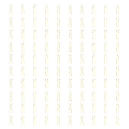 Qcwwy Lustige Planer-Clips, Niedliche Blumen- und Pfeilspitzen-Gold-Büroklammern für Büro, Zuhause, Schule, 100 Stück Metallklammer Zur Dateiklassifizierung (Pfeilmuster) von Qcwwy