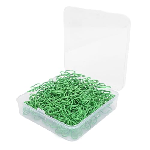 Papierclips Büroklammern Edelstahl Dekorative Papierklammern Edelstahl Papierklammern Metallpapier Klemmen Dekorative Papierklammern 100pcs Papierclip Green Office School Supplies von Qcwwy