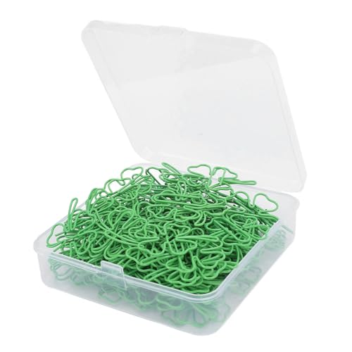 Papierclips Büroklammern Edelstahl Dekorative Papierklammern Edelstahl Papierklammern Metallpapier Klemmen Dekorative Papierklammern 100pcs Papierclip Green Office School Supplies von Qcwwy