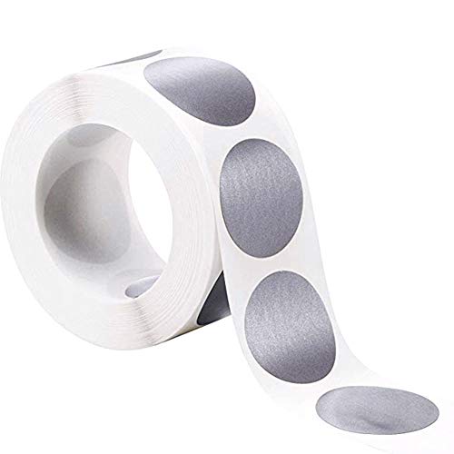 Runde Rubbelaufkleber, 300 Stück, 2,5 Cm, Selbstklebende Rubbeletiketten, Runde Rubbelaufkleber, Rubbelspiele-Aufkleber für Geschäftliche Hochzeiten, Partys, Partys (Wie gezeigt) von Qcwwy