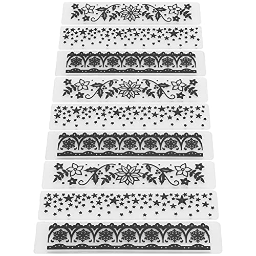 Schulbedarf, Geprägte Schablonen, Papierhandwerk für Karten, Scrapbook, 9-teilige Prägeordner, DIY-Kunststoff, Konkav-konvex Schulbedarf, Geprägte Schablonen, Papierhandwerk für Karten, Scrapbook, 9-teilige Prägeordner, DIY-Kunststoff, Konkav-konvex von Qcwwy