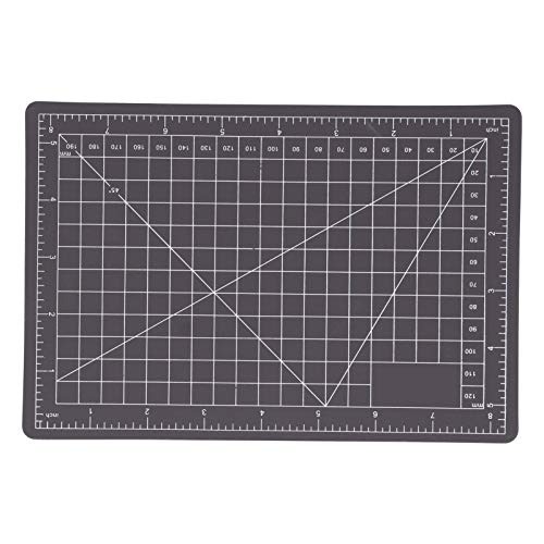 Selbstheilendes Schneidepad, 2-farbig, Doppelseitig, A5, Bastel-Gravurpad, Hobby-Schneidebrett, Näh-Schneidematte mit Größenrasterlinien für Papierschneiden, Stempelgravur von Qcwwy