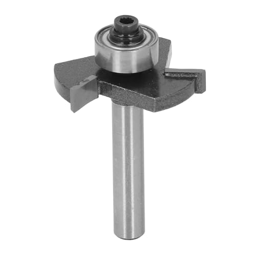 Wolframstahl T -Form Router Bit 3 Zähnekugellager Schlitzschneider für Holzbearbeitung 1/4 Schaftrouter Bit für Holzsperrholz T -Schlitzschneidung für Handheldrouter von Qcwwy