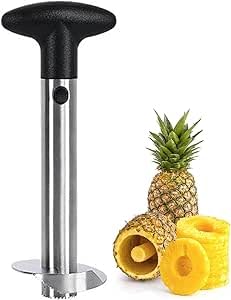 Ananas Schäler - Ananasschneider Edelstahl 2 in 1- Premium Ananas Entkerner - mangoschneider Dickere Scharfe Klinge - Verstärktes Design apfelentkerner - melonenschneider für Zuhause & Küche von Qehyuelefu